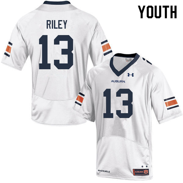 Youth #13 Cam Riley Auburn Tigers College Football Jerseys Sale-White